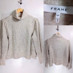 Frame Swingy Rib Turtle Neck Sweater